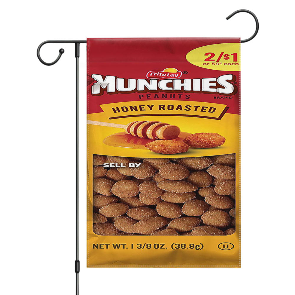 Fritolay Munchies Peanuts Honey Roasted Garden Flags Yard Outdoor Lawn 12 X 18