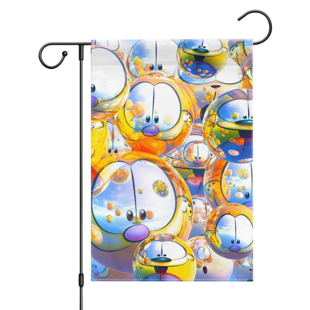 Garfield Halloween Balloon Garden Flags Yard Outdoor Lawn 12 X 18