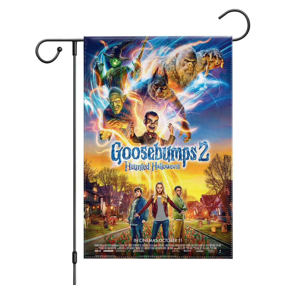 Goosebumps 2 Haunted Halloween Garden Flags Yard Outdoor Lawn 12 X 18