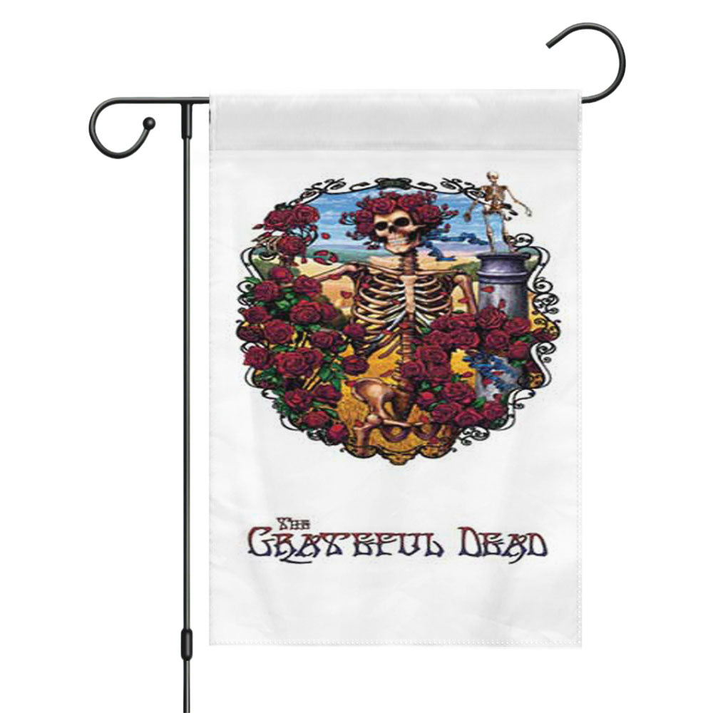 Grateful Dead Face Garden Flags Yard Outdoor Lawn 12 X 18