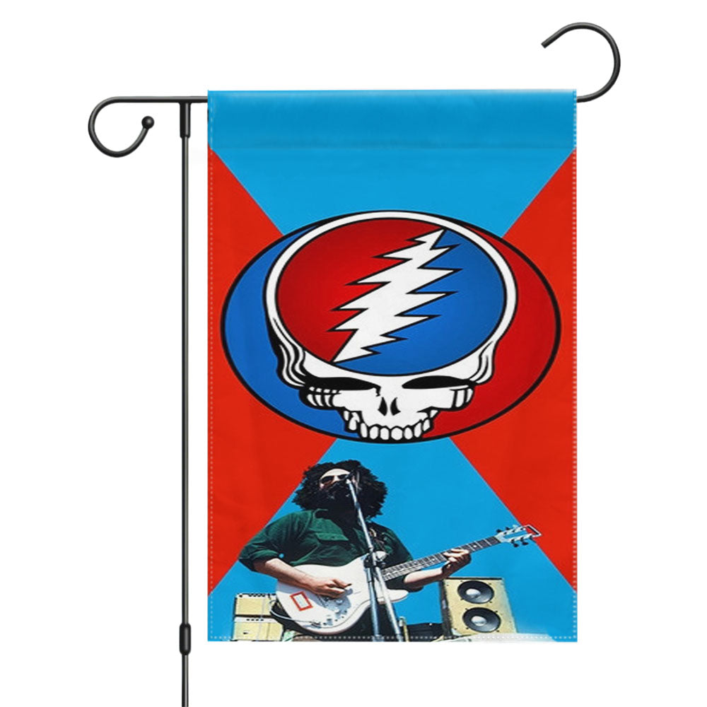 Grateful Dead Logo Garden Flags Yard Outdoor Lawn 12 X 18