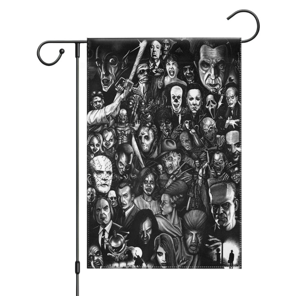 Halloween Johny Depp Pattern Cartoon Garden Flags Yard Outdoor Lawn 12 X 18