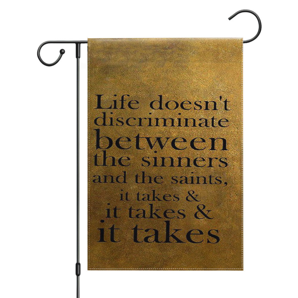 Hamilton Lyrics Garden Flags Yard Outdoor Lawn 12 X 18