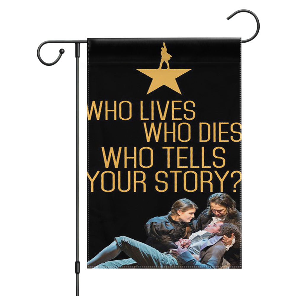 Hamilton The Musical Golden Garden Flags Yard Outdoor Lawn 12 X 18