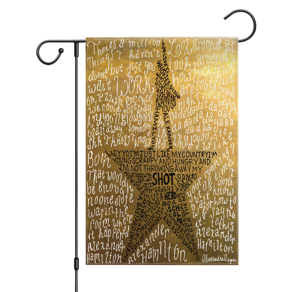 Hamilton The Revolution Book Cover Garden Flags Yard Outdoor Lawn 12 X 18