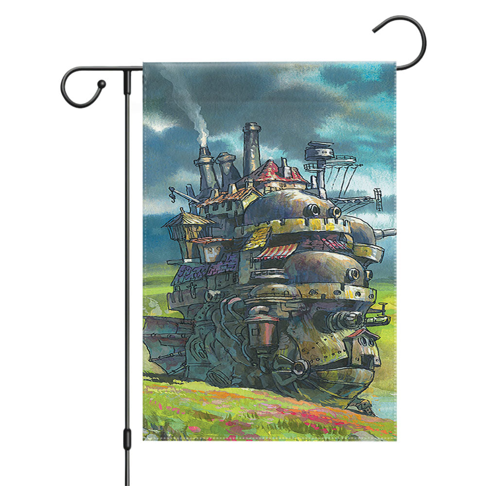 Howl'S Moving Castle Garden Flags Yard Outdoor Lawn 12 X 18