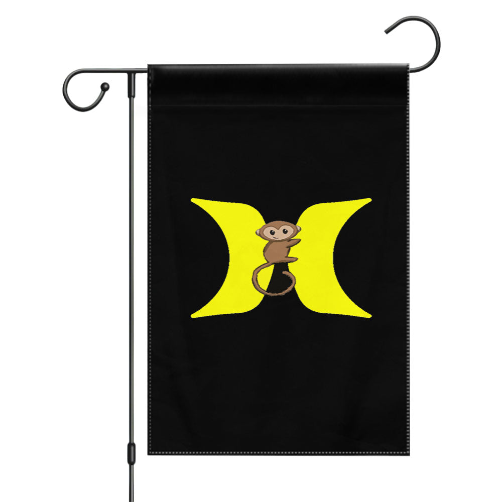 Hurley Yellow Logo With Monkey Garden Flags Yard Outdoor Lawn 12 X 18