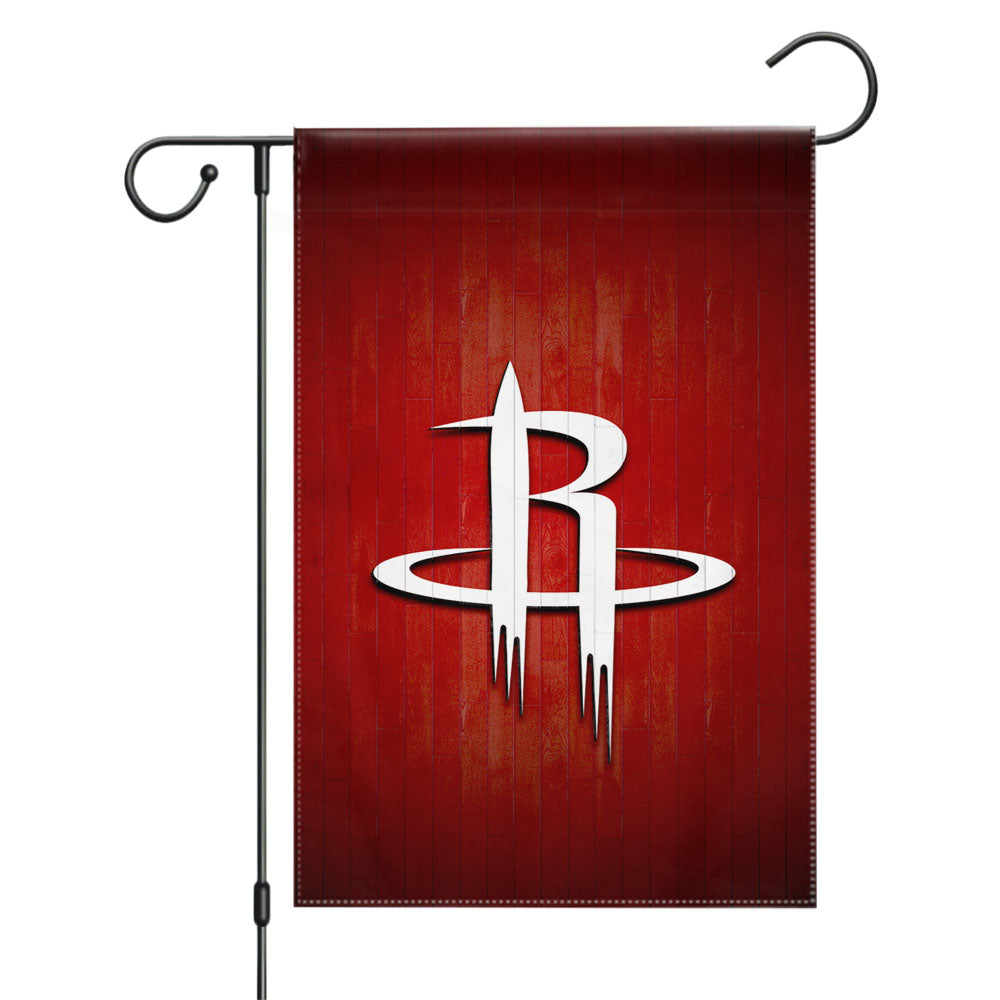 Huston Rockets Hardwood Garden Flags Yard Outdoor Lawn 12 X 18