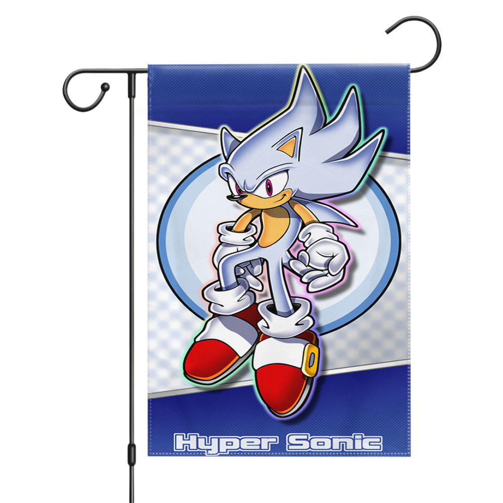 Hyper Sonic Garden Flags Yard Outdoor Lawn 12 X 18