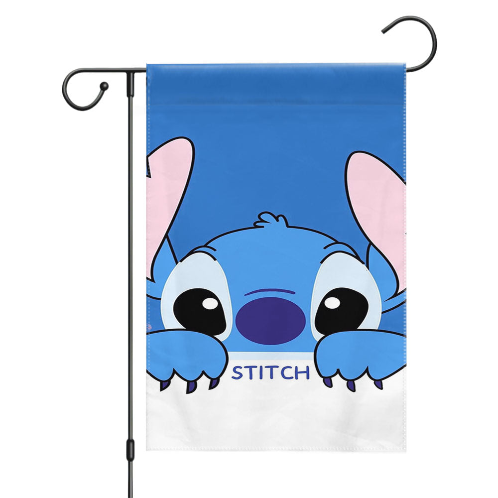 I Absolutely Love Stitch Garden Flags Yard Outdoor Lawn 12 X 18