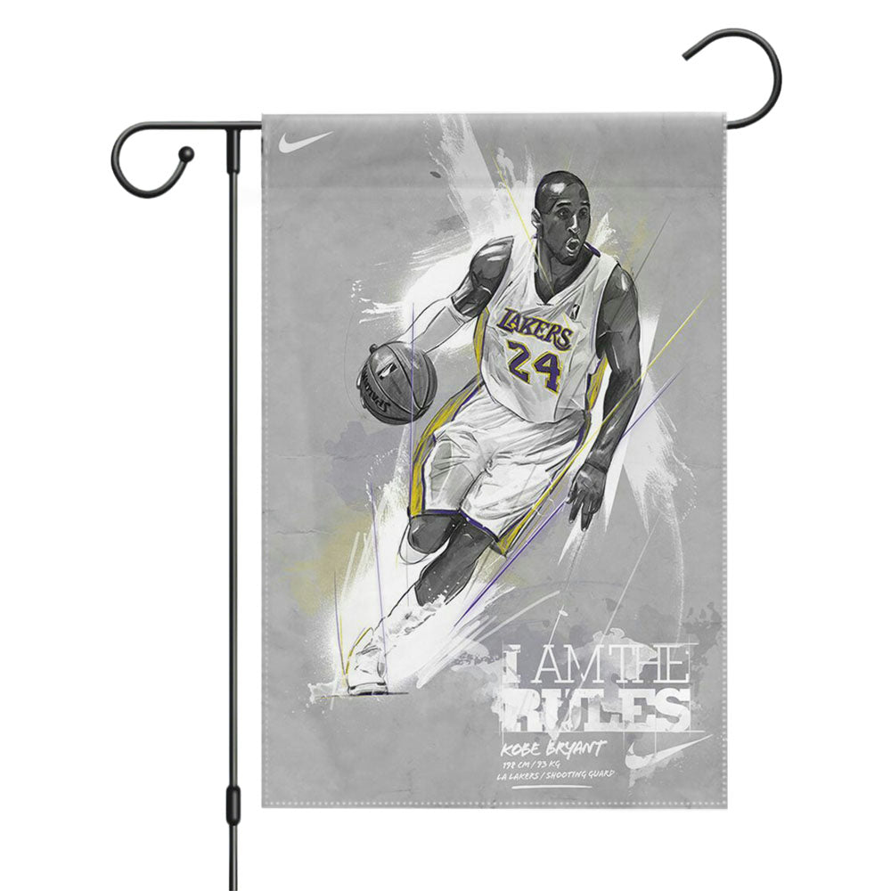 I Am The Rules Kobe Bryant Garden Flags Yard Outdoor Lawn 12 X 18