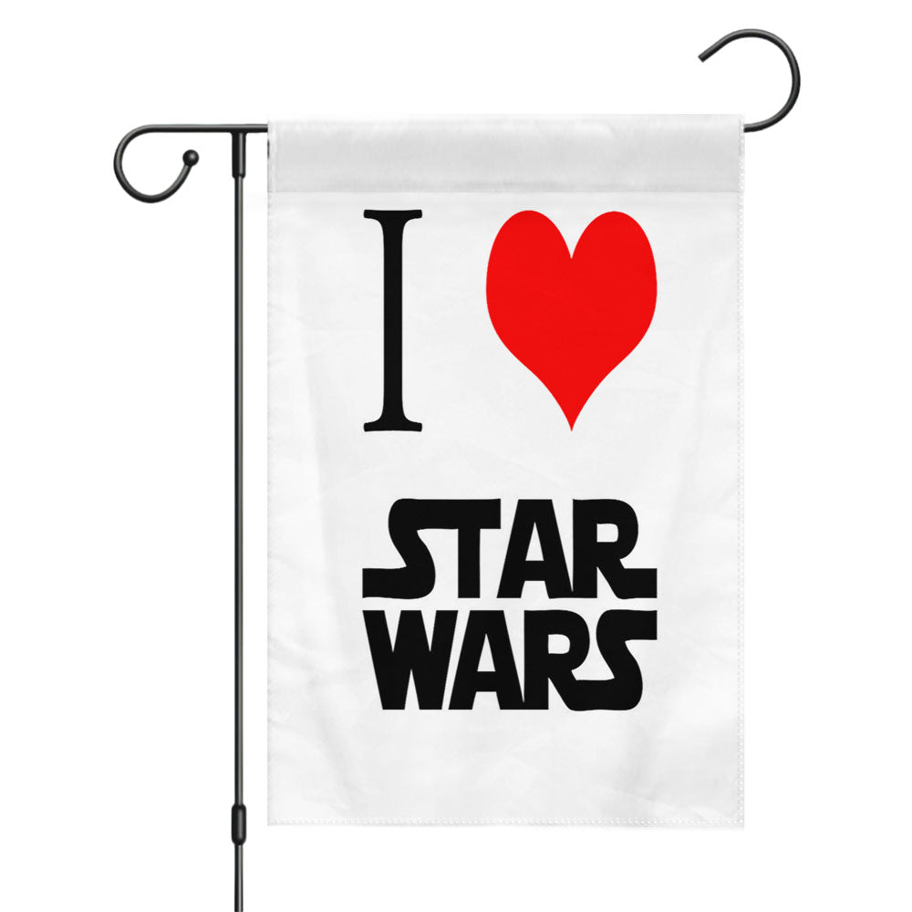 I Love Star Wars Vintage Garden Flags Yard Outdoor Lawn 12 X 18