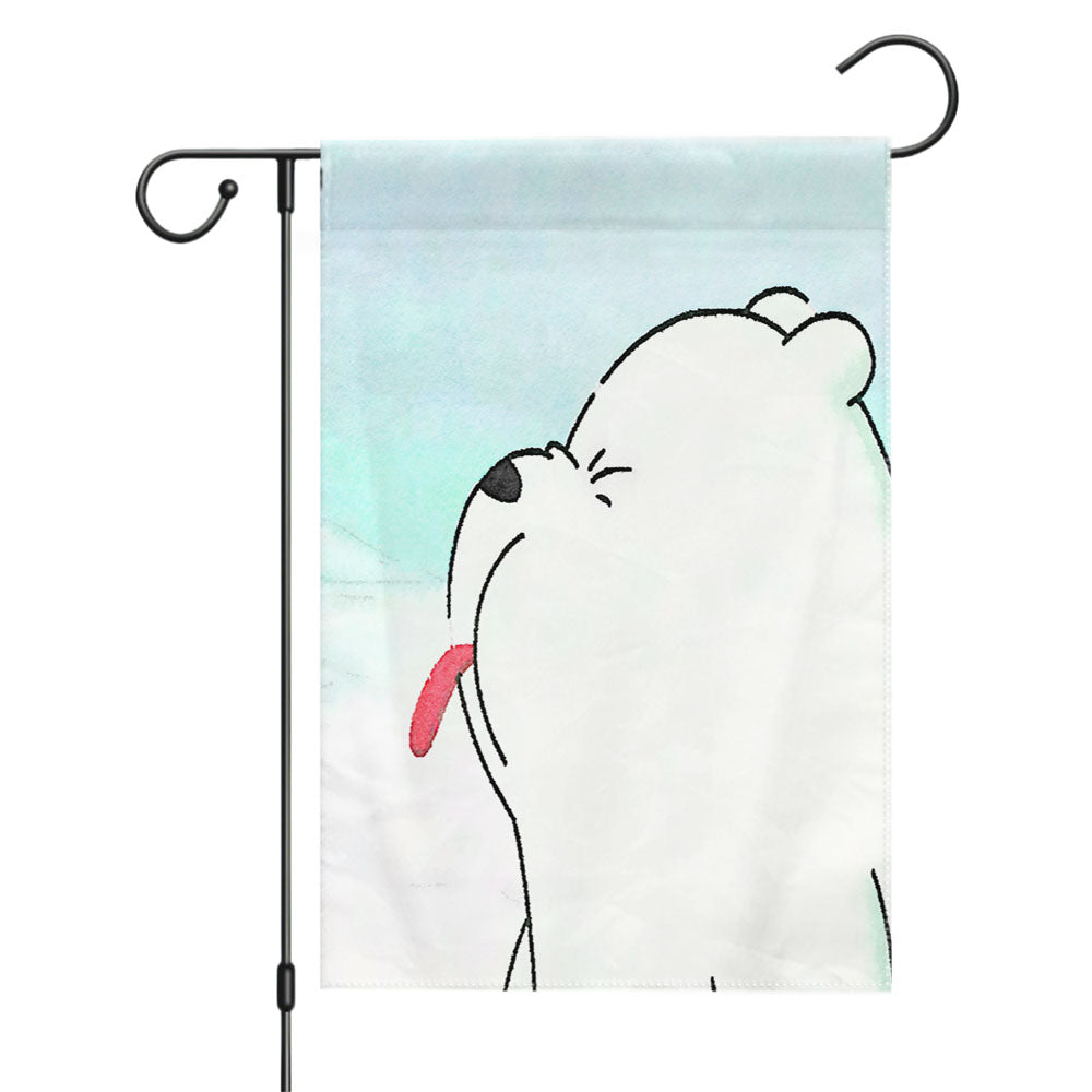 Ice Bear We Bare Bears Polar Escandalosos Garden Flags Yard Outdoor Lawn 12 X 18