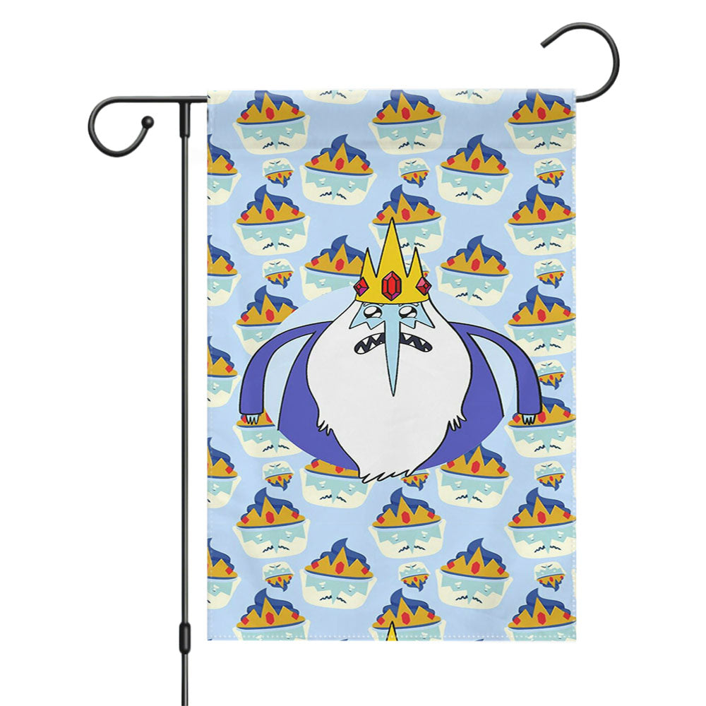 Ice King Cake Pattern Garden Flags Yard Outdoor Lawn 12 X 18