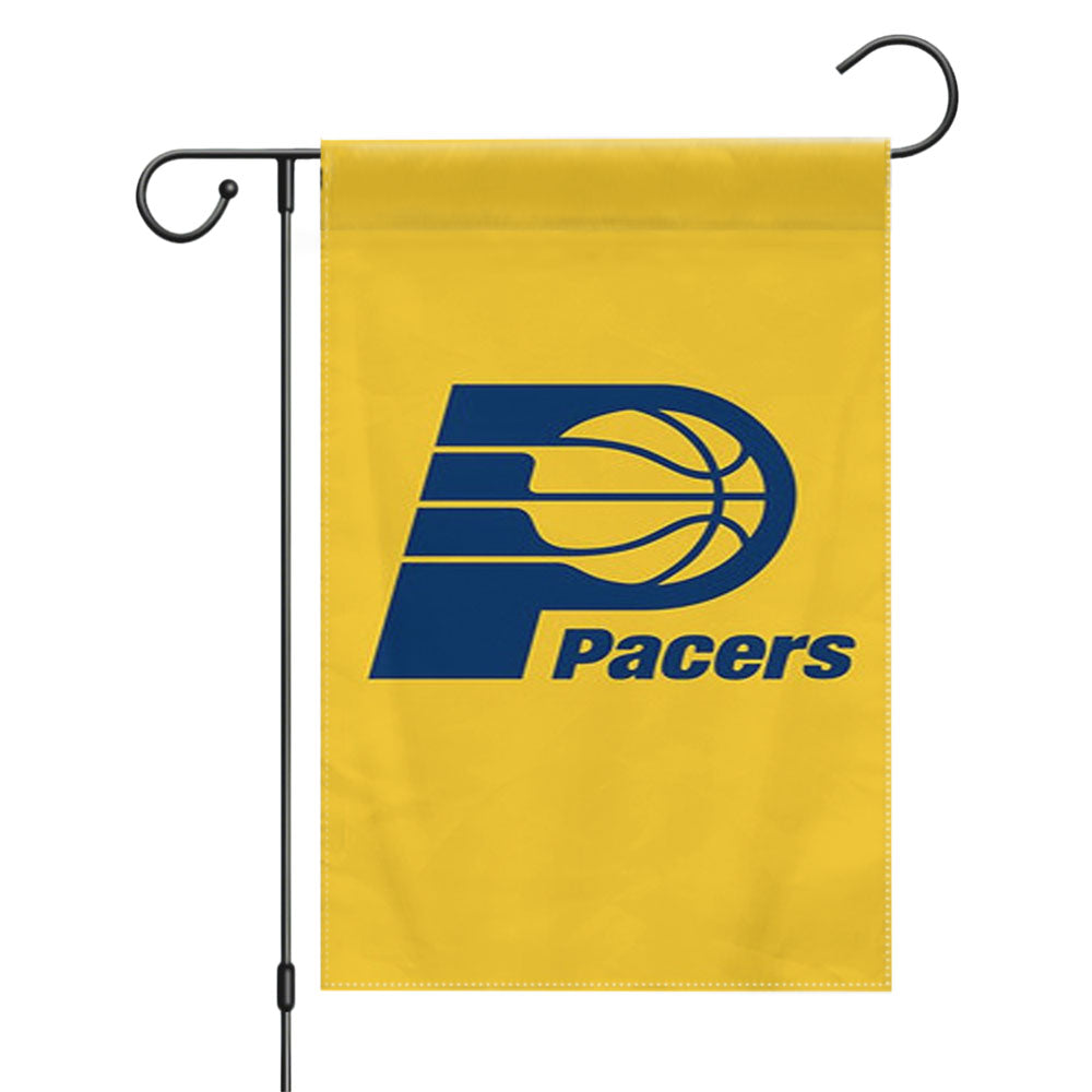 Indiana Pacers Basketball Club Logo Garden Flags Yard Outdoor Lawn 12 X 18