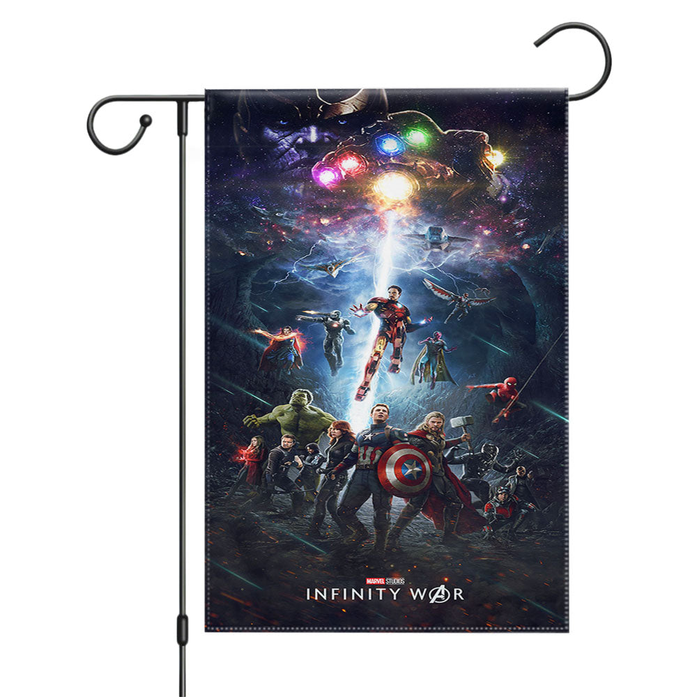 Infinity Wars Poster Art Garden Flags Yard Outdoor Lawn 12 X 18