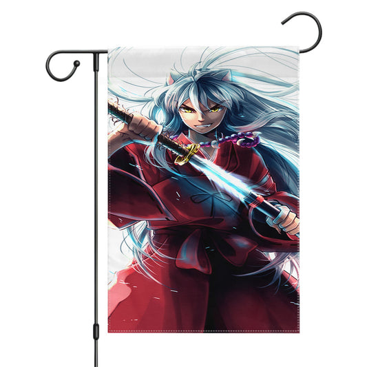 Inuyasha Anime Boy Garden Flags Yard Outdoor Lawn 12 X 18