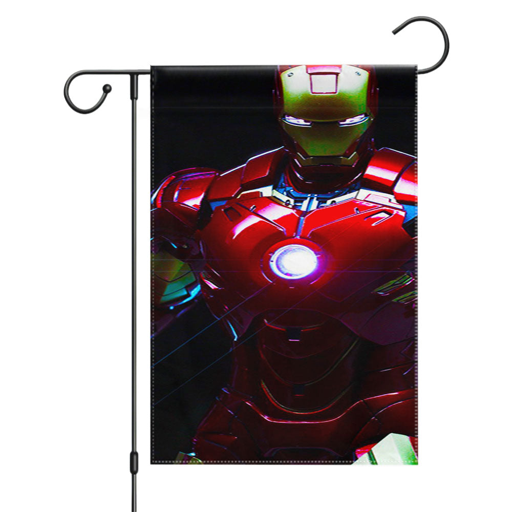 Iron Man Arc Reactor Garden Flags Yard Outdoor Lawn 12 X 18