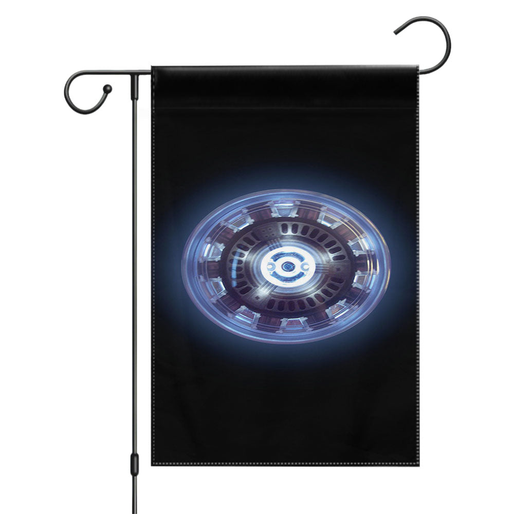 Iron Man Arc Reator Triangel Garden Flags Yard Outdoor Lawn 12 X 18