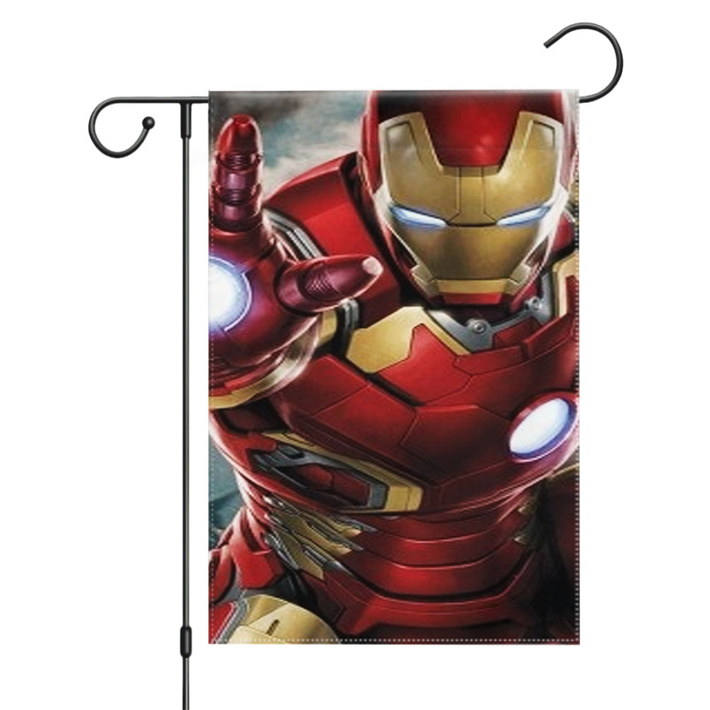 Iron Man Body Mark V Garden Flags Yard Outdoor Lawn 12 X 18