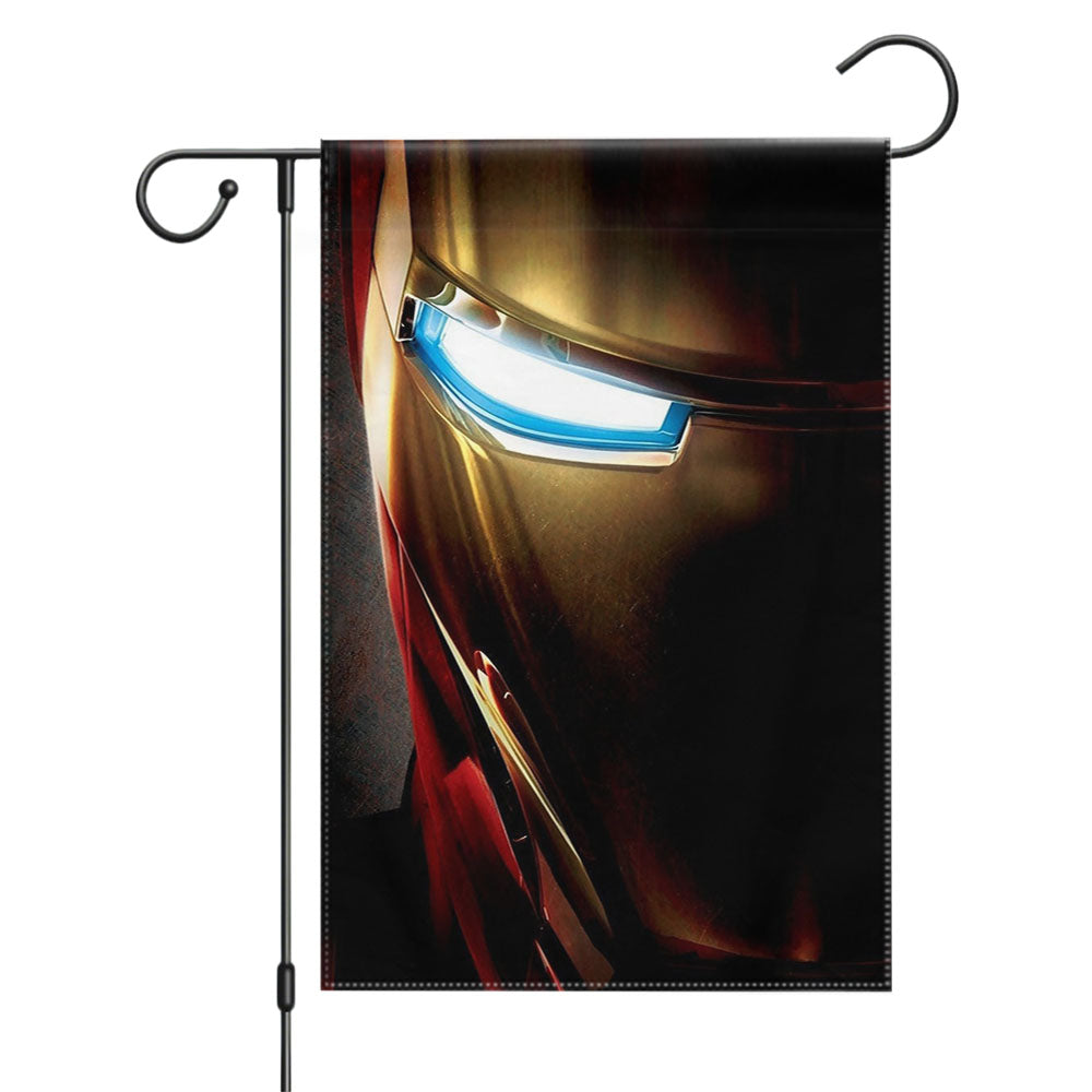 Iron Man Neon Artwork Garden Flags Yard Outdoor Lawn 12 X 18