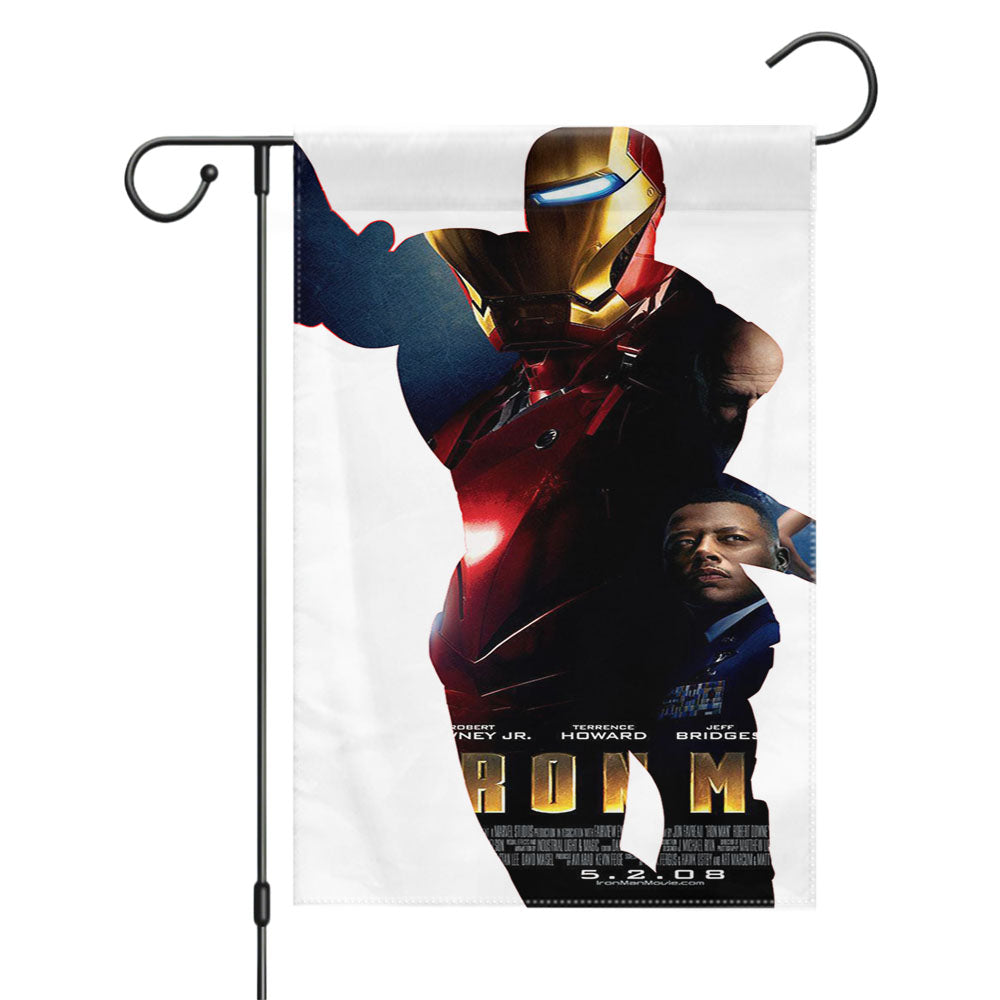 Iron Man Tony Stark Garden Flags Yard Outdoor Lawn 12 X 18