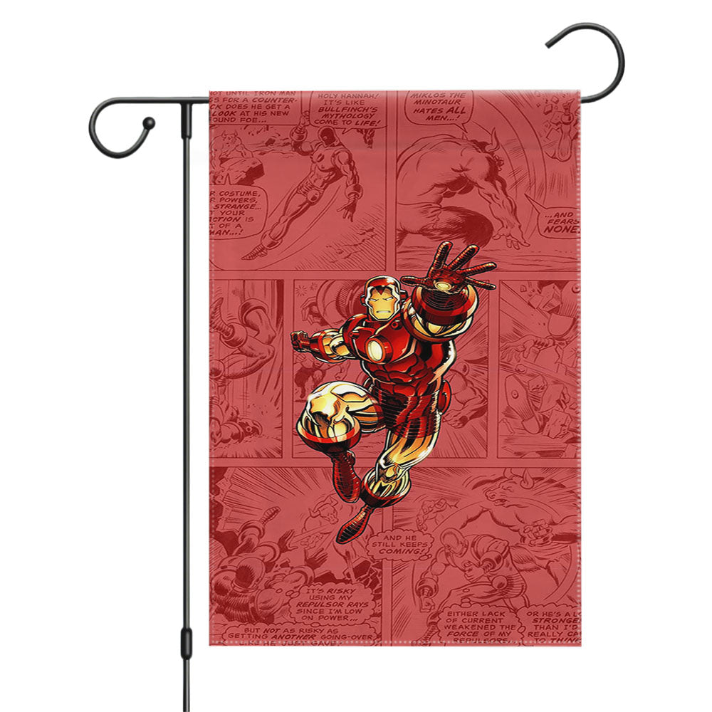 Ironman Comic Garden Flags Yard Outdoor Lawn 12 X 18