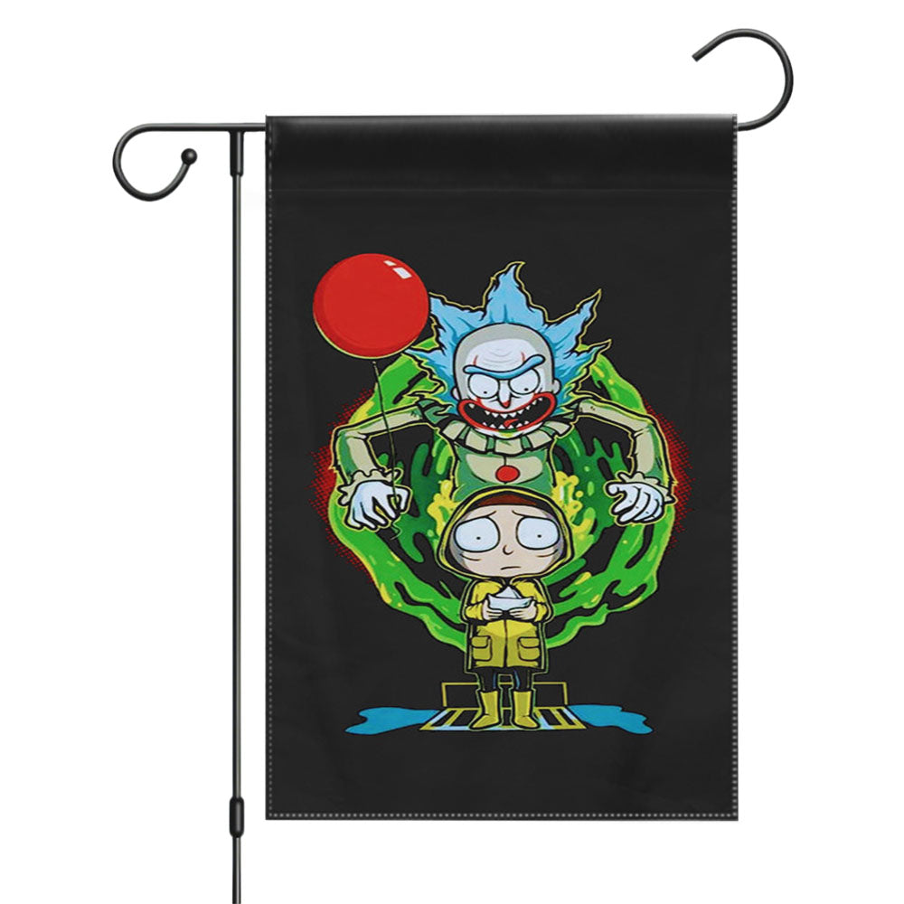 It Clown Pennywise Balloon Garden Flags Yard Outdoor Lawn 12 X 18