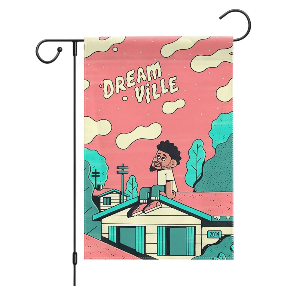 J Cole Dream Ville Flat Style Garden Flags Yard Outdoor Lawn 12 X 18