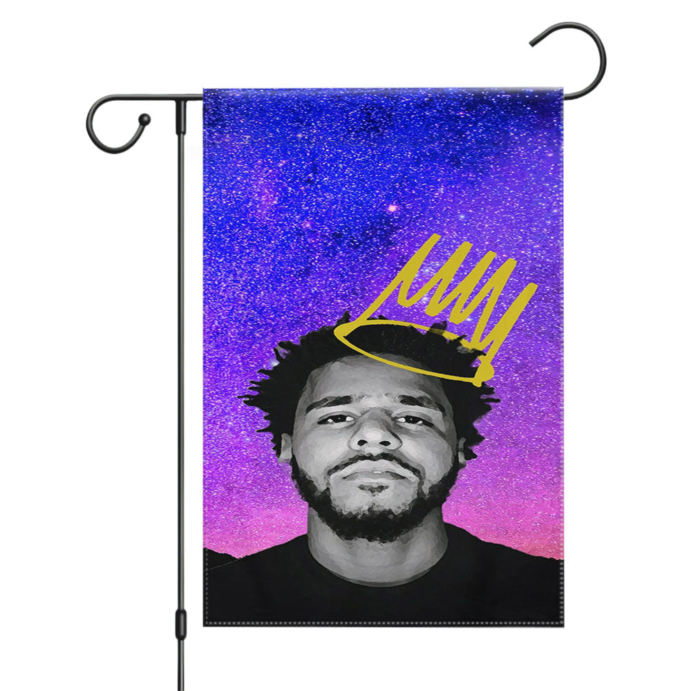 J Cole King In The Galaxy Garden Flags Yard Outdoor Lawn 12 X 18