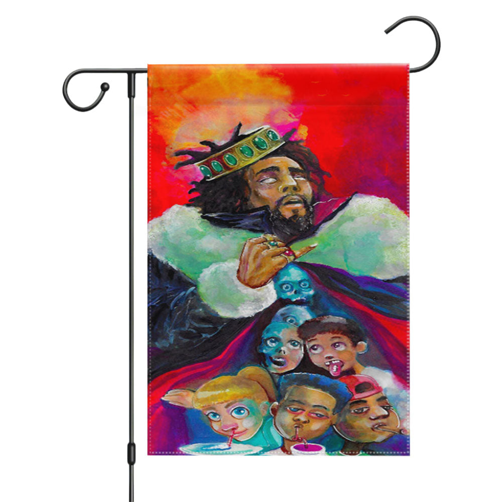 J Cole Kod Album Art Garden Flags Yard Outdoor Lawn 12 X 18