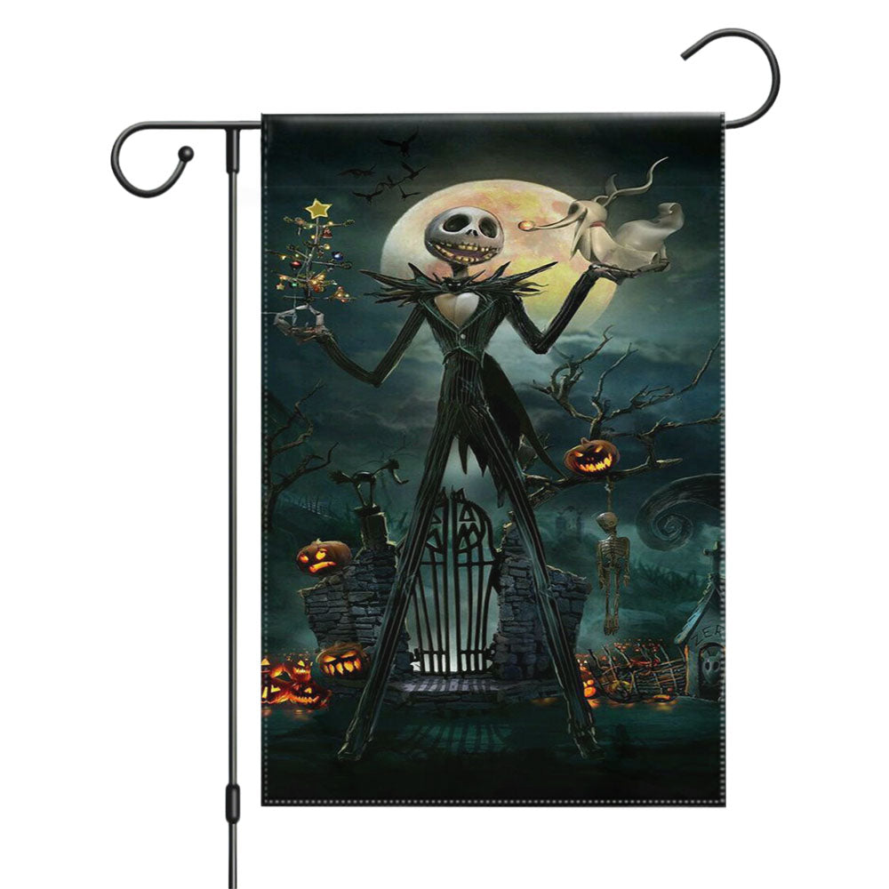Jack Skellington Nightmare Before Christmas Garden Flags Yard Outdoor Lawn 12 X 18