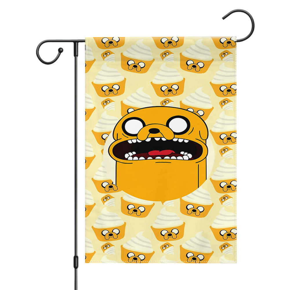 Jake Adventure Time Doodle Ice Cream Garden Flags Yard Outdoor Lawn 12 X 18
