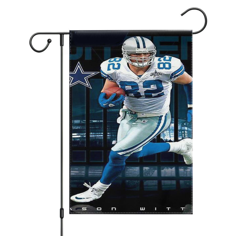 Jason Witten Dallas Cowboys Garden Flags Yard Outdoor Lawn 12 X 18