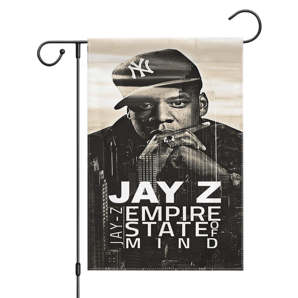 Jay Z Hip Hop Empire State Mind Garden Flags Yard Outdoor Lawn 12 X 18