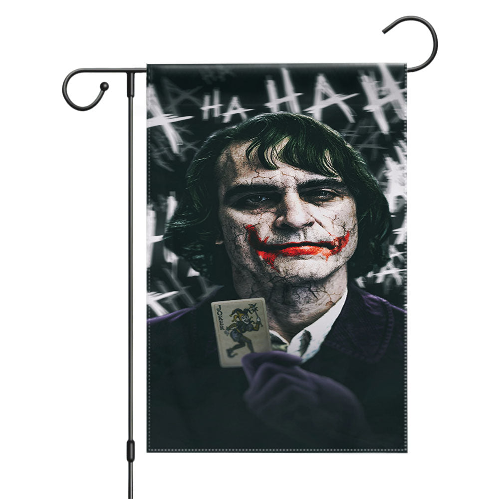 Joaquin Rafael Phoenix Joker Movie Art Garden Flags Yard Outdoor Lawn 12 X 18