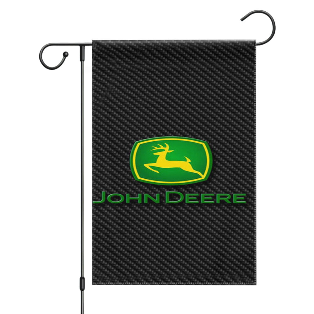 John Deere Logo Garden Flags Yard Outdoor Lawn 12 X 18