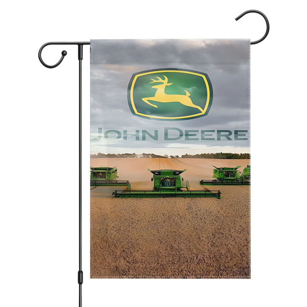 John Deere Minimalist Logo Garden Flags Yard Outdoor Lawn 12 X 18