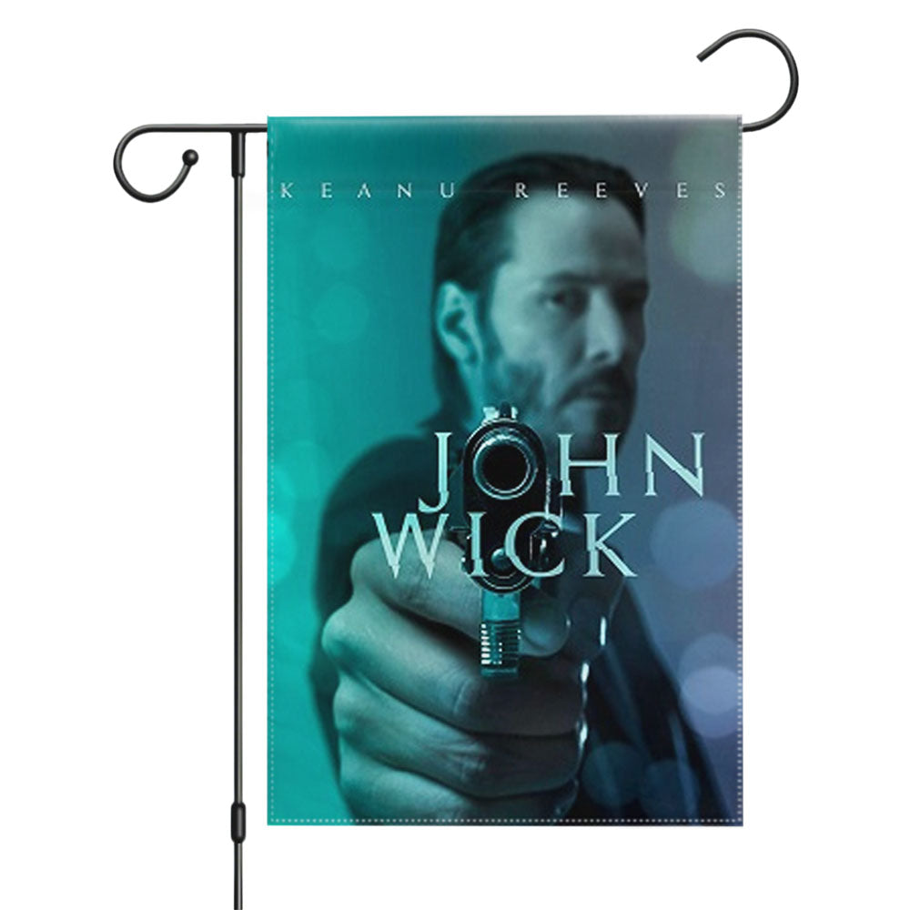 John Wick Keanu Reeves Garden Flags Yard Outdoor Lawn 12 X 18