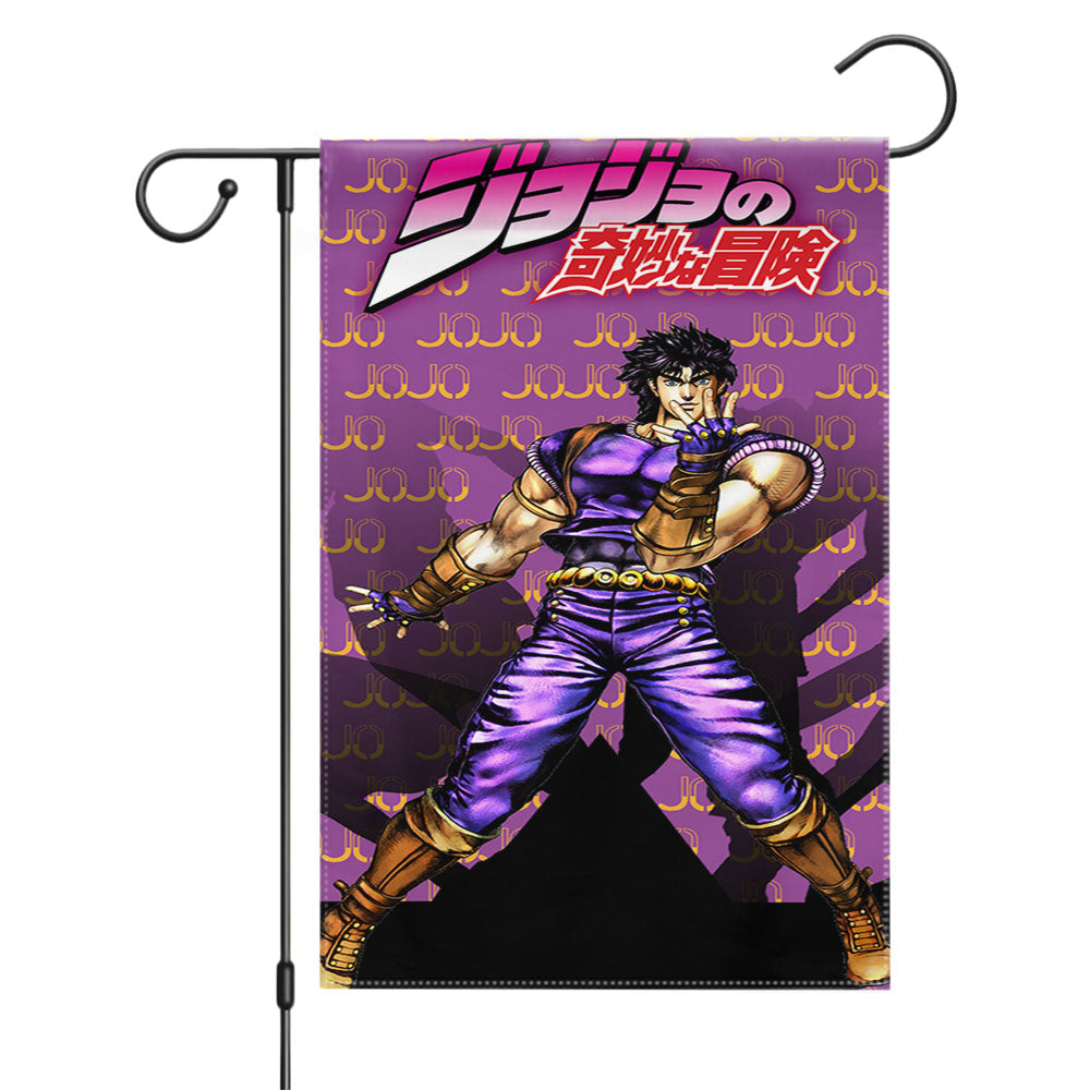 Jojo Bizzare Adventure Vintage Pattern Garden Flags Yard Outdoor Lawn 12 X 18