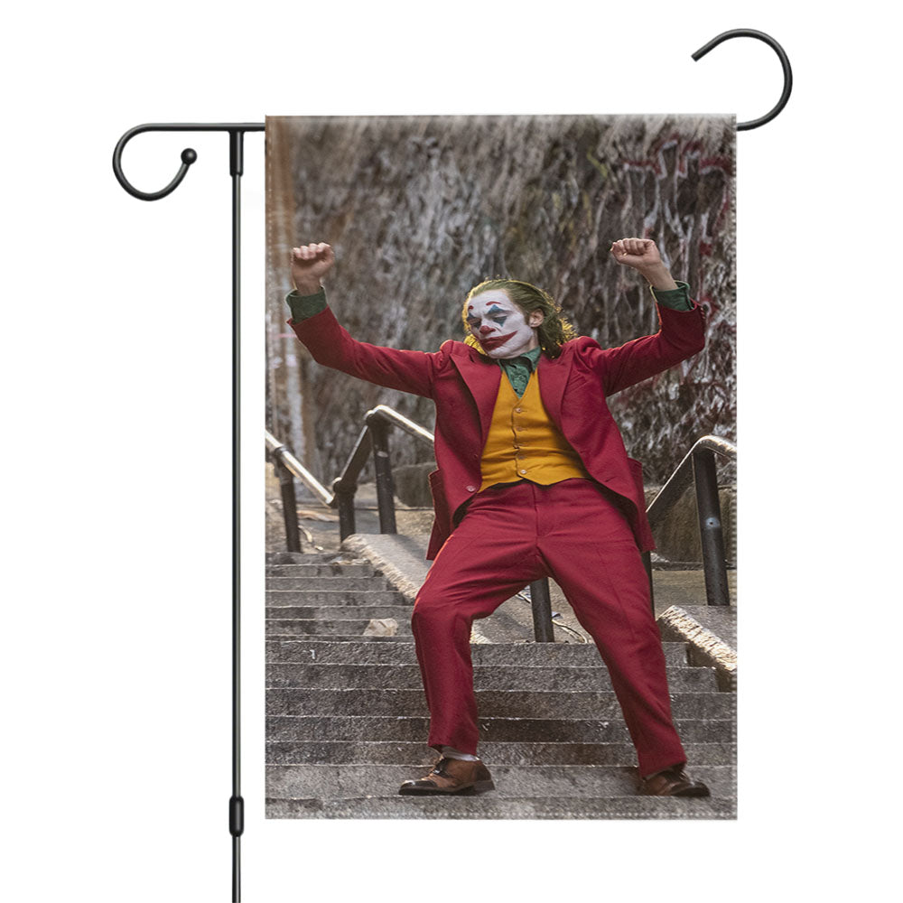 Joker Face Fake Smile Haha Garden Flags Yard Outdoor Lawn 12 X 18