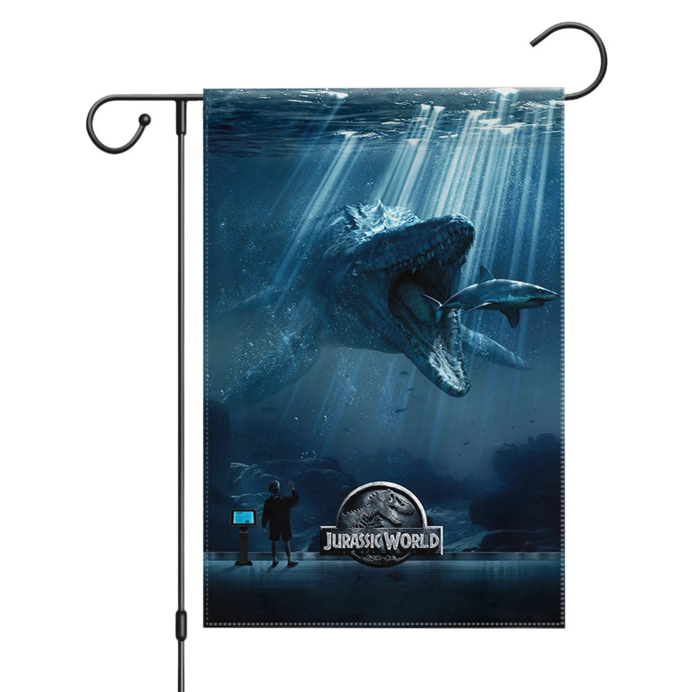 Jurassic World Fallen Kingdom Garden Flags Yard Outdoor Lawn 12 X 18