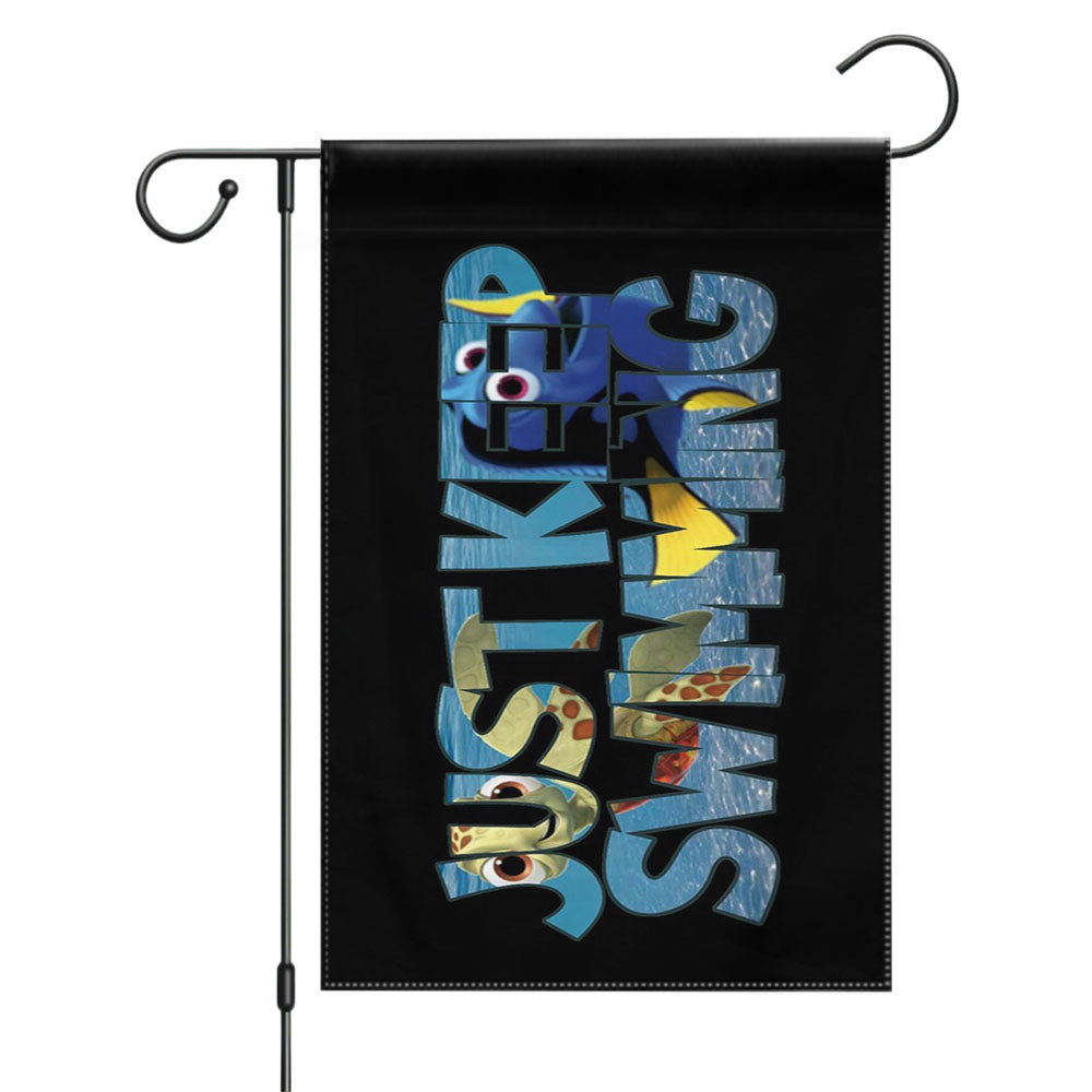 Just Keep Swimming Dory Nemo Garden Flags Yard Outdoor Lawn 12 X 18