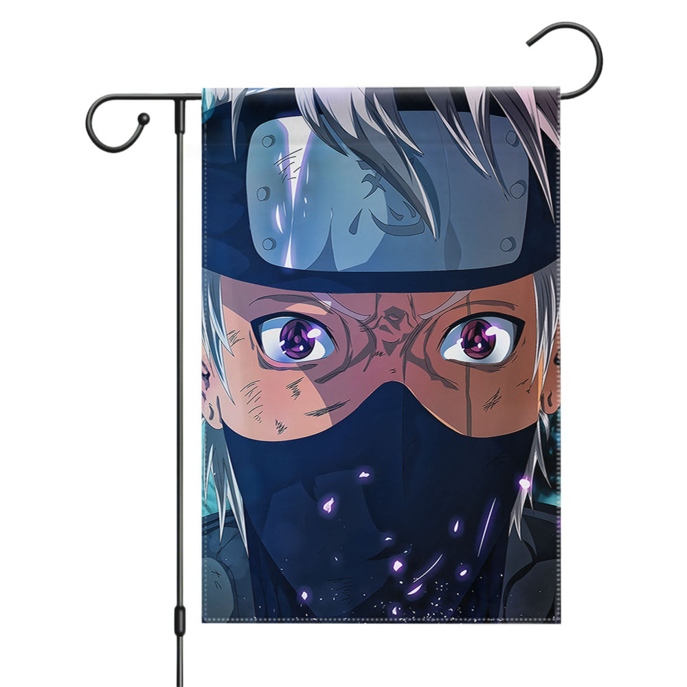 Kakashi Hatake - Naruto Manga Garden Flags Yard Outdoor Lawn 12 X 18