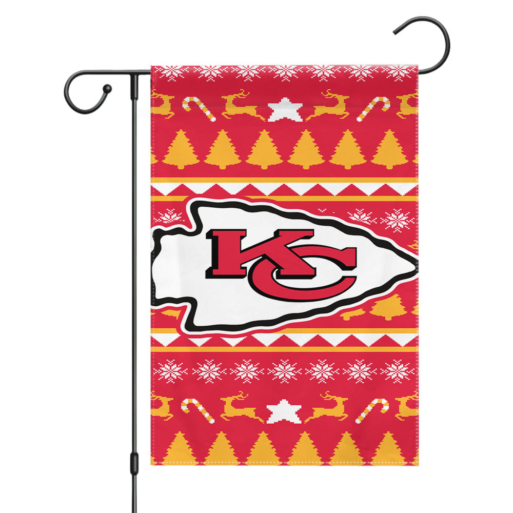 Kansas City Chiefs Logo Garden Flags Yard Outdoor Lawn 12 X 18