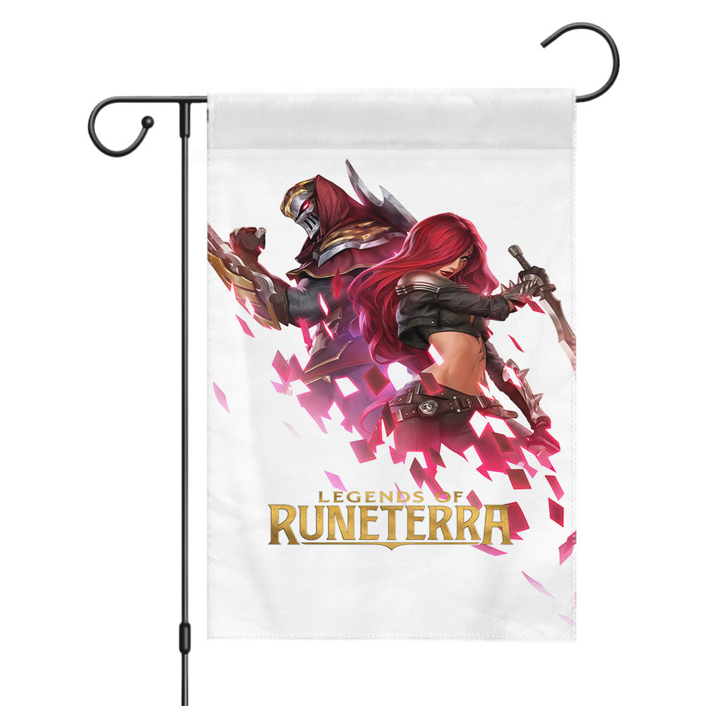 Katarina Zed Lol Legends Of Runeterra Garden Flags Yard Outdoor Lawn 12 X 18