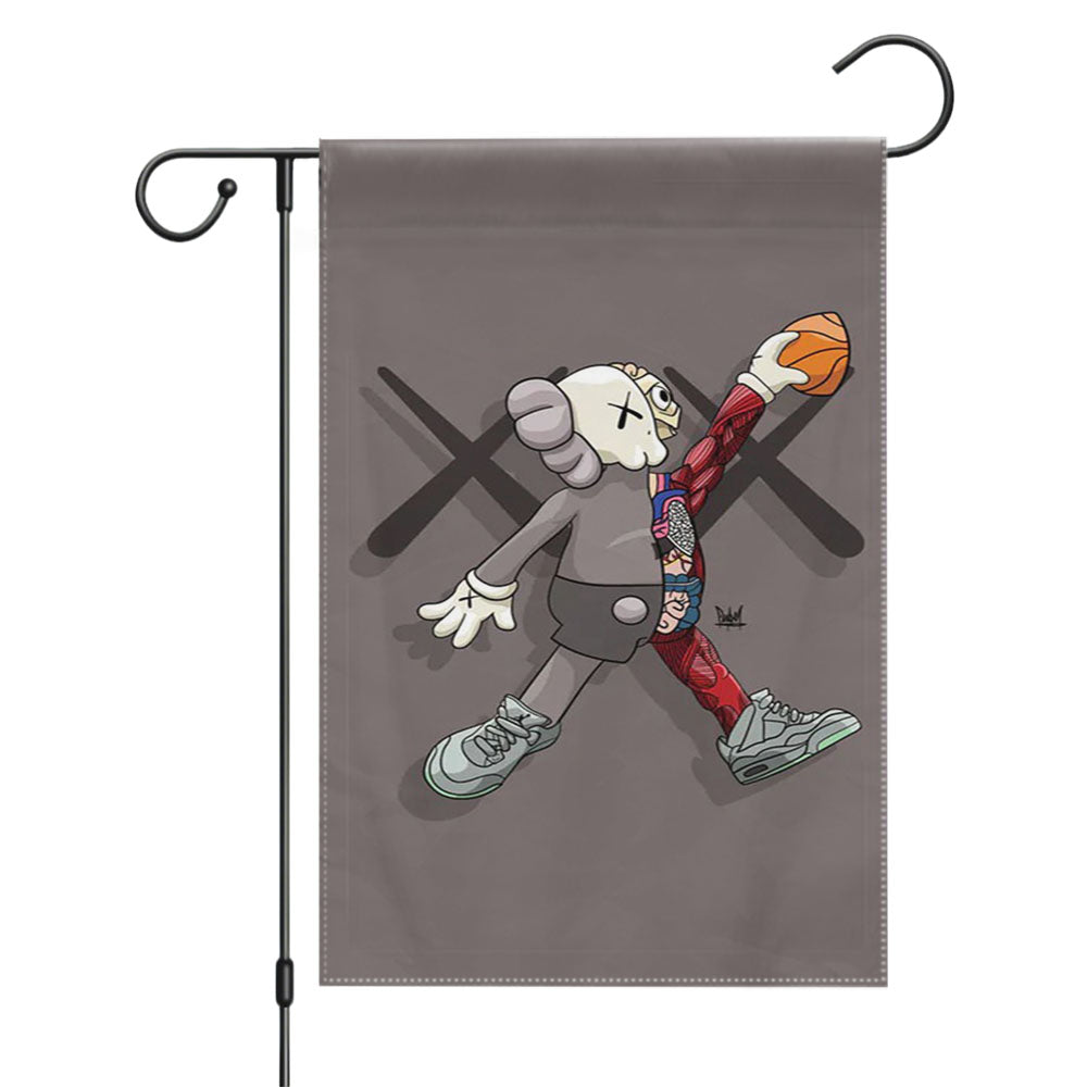 Kaws And Sesame Family Garden Flags Yard Outdoor Lawn 12 X 18