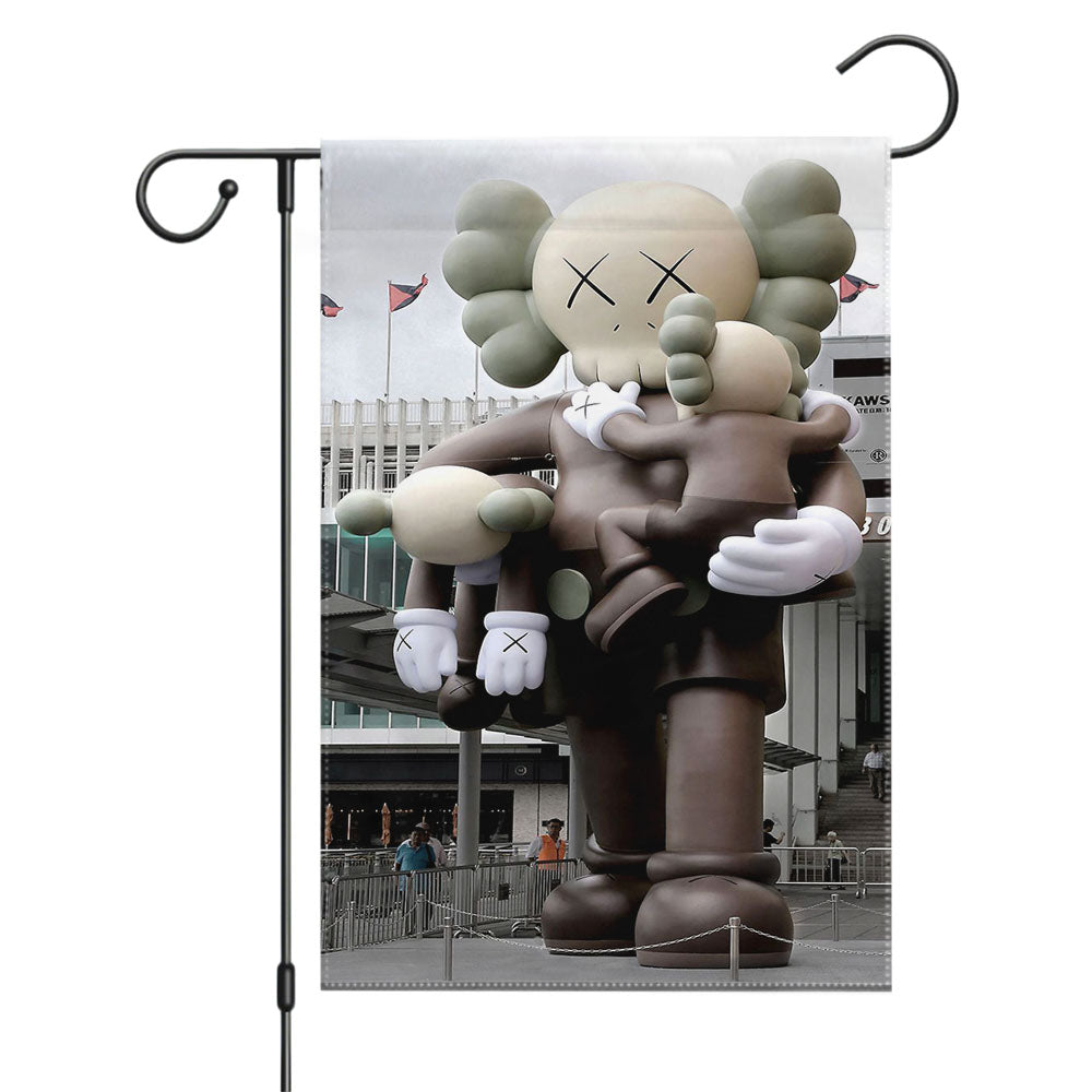 Kaws Companion Blush Flayed Garden Flags Yard Outdoor Lawn 12 X 18