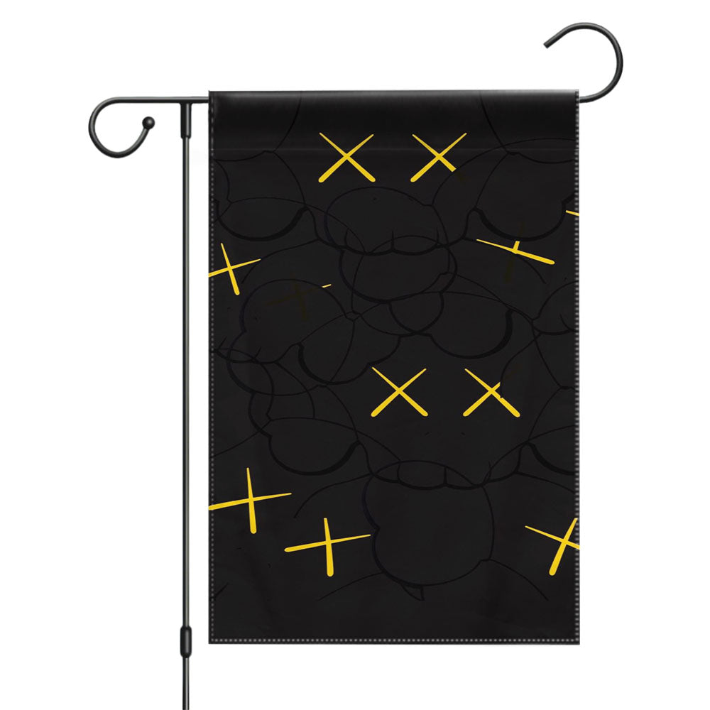 Kaws Jaws Tribute Grunge Style Garden Flags Yard Outdoor Lawn 12 X 18