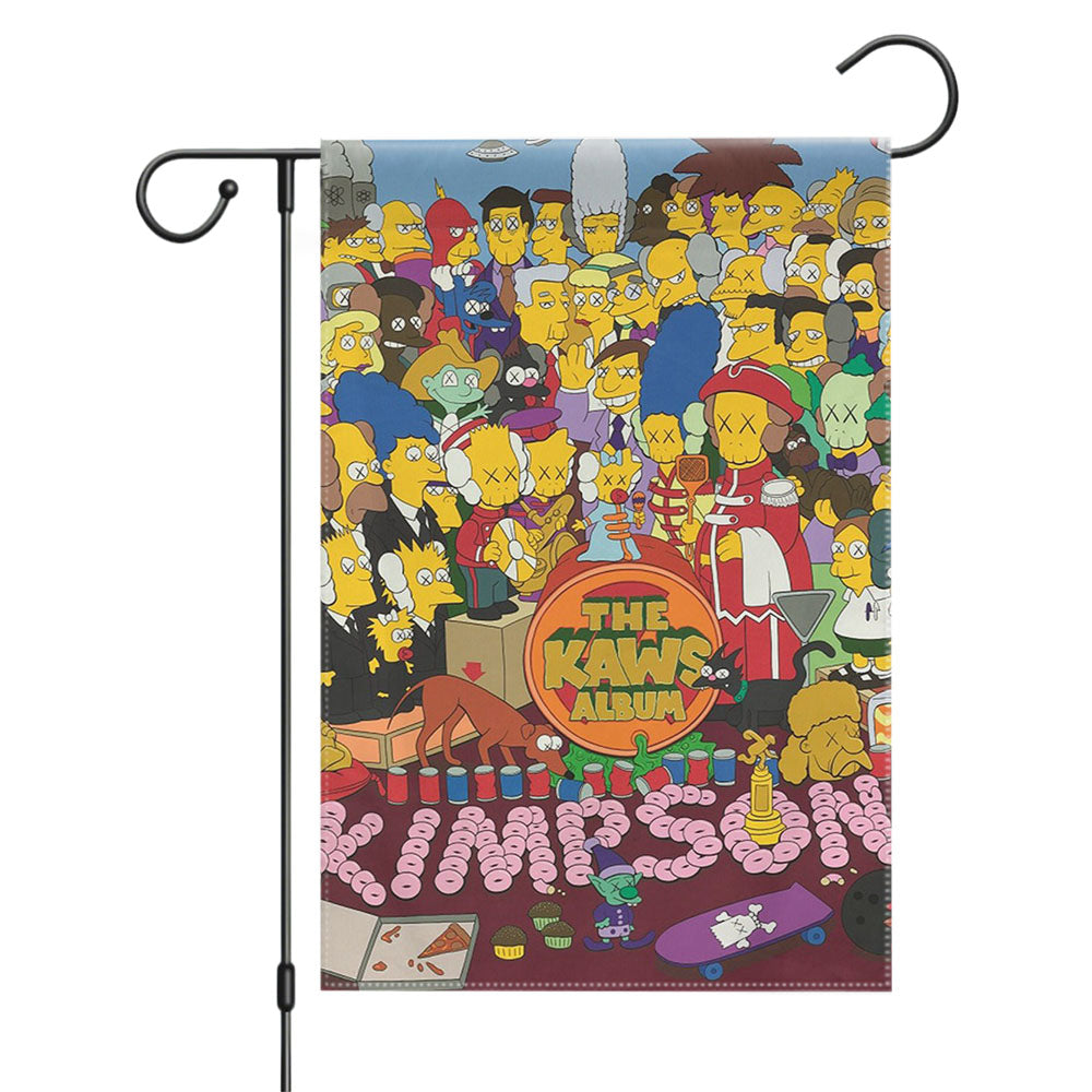 Kaws Skull Head Garden Flags Yard Outdoor Lawn 12 X 18
